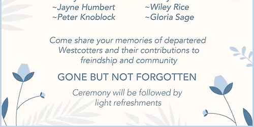 Westcott Remembers