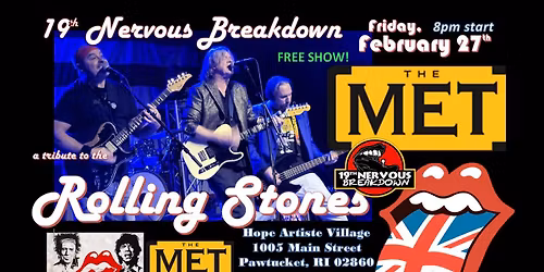 Rolling Stones tribute, 19th Nervous Breakdown at the Met at Artiste Village in Pawtucket, RI