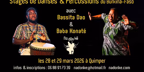 stages de danses et percussions du Burkina-Faso \u00e0 Quimper