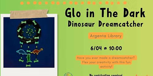 Glo In The Dark Dinosaur Dreamcatcher