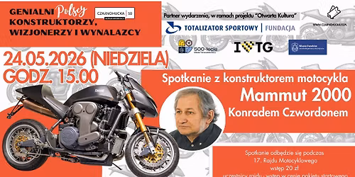 Spotkanie z konstruktorem motocykla Mammut 2000 Konradem Czwordonem