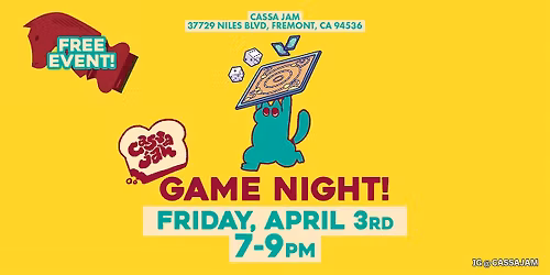 April Game Night! | FREE event in Fremont \/ Niles District