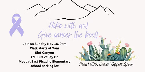Hike with us! Give cancer the boot!