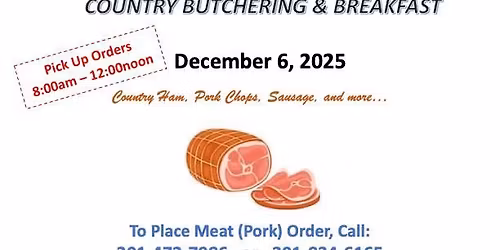 Country Breakfast & Butchering