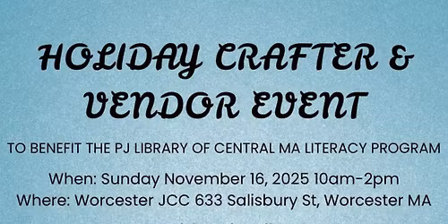 HOLIDAY CRAFTER & VENDOR EVENT