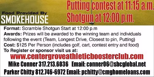 36th annual Center Grove Athletic booster Club golf outing