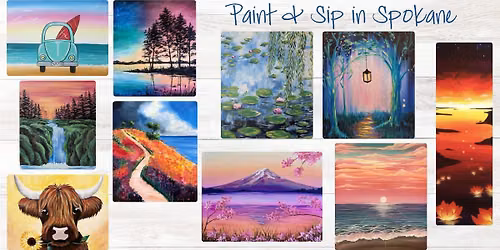 Paint and Sip Classes in Spokane June 23rd - 28th