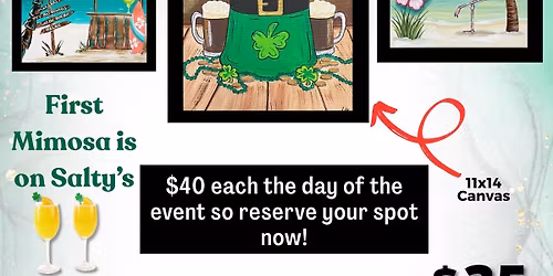 Paint & Sip with PaintTopia at Salty Shamrocks Irish Pub \ud83c\udfa8 \ud83c\udf7a