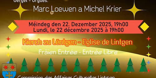 Kr\u00ebschtmusek - Uergel a Vokalconcert mat dem Ensemble "The AnthemSingers & Friends"