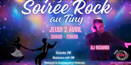 SOIREE ROCK avec DJ Richard GOURMANDISES OFFERTES