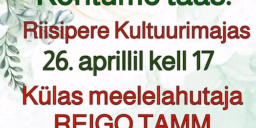 S\u00fcndmustesari "Meeleolukas p\u00e4rastl\u00f5una s\u00f5pradega" | Reigo Tamm ja meesansambel Mehed Mandrilt