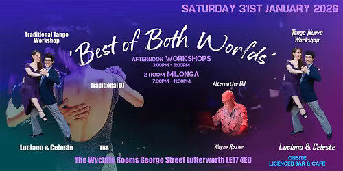 2 ROOM TANGO EVENT 'BEST of BOTH WORLDS' January 2026