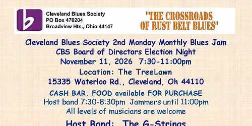 Cleveland Blues Society 2nd Monday Blues Jam