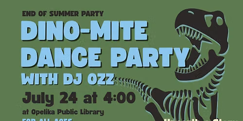 Dino-mite Dance Party with DJ Ozz at Opelika Public Library
