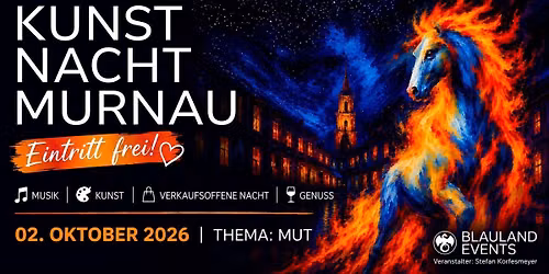 Kunstnacht 2026 Thema: Mut