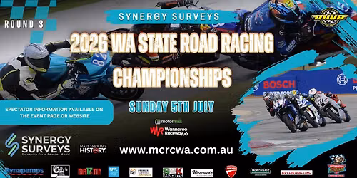 ROUND 3 2026 SYNERGY SURVEYS WA State Road Racing Championship