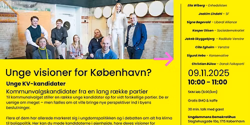 SAGA L\u00f8beklub - Unge kommunalvalgskandidater: Unge visioner for K\u00f8benhavn