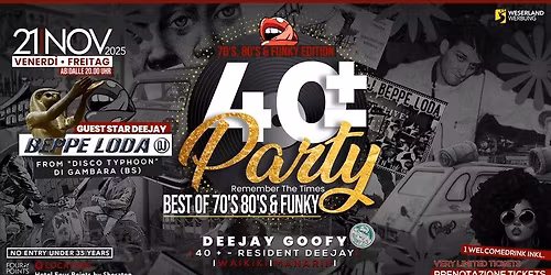 40 + - Party (ANNI 70 \/ 80 & FUNKY EDITION)