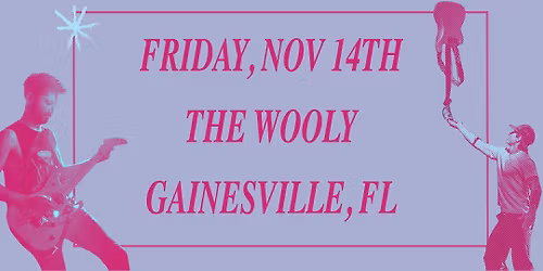 11\/14 WINONA FIGHTER \/ Reckless Giants \/ Jupiter Bloom at The Wooly in Downtown Gainesville!