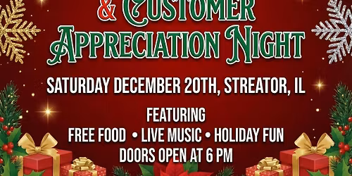 Christmas Party and Customer Appreciation Night at The 122 Club