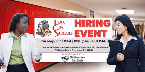 Lima City Schools Hiring Event at Lima South Science and Technology Magnet School - In Cafeteria