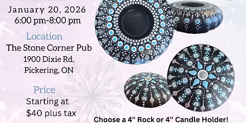 Pickering-Snowflake or Winter Wonderland Dot-Painting Workshop