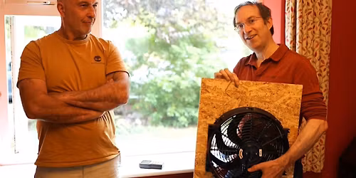 Build your own airtightness in-window fan: Supercharge your retrofit!