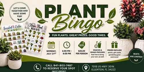 Plant Bingo at The Wellness Center of Ellenton