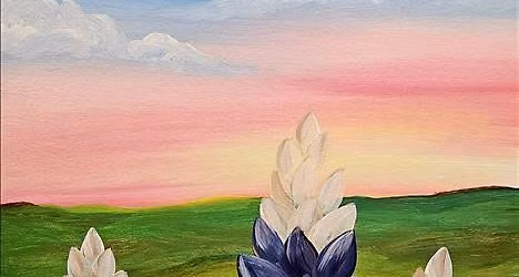 Bluebonnet Countryside (Add Candle)