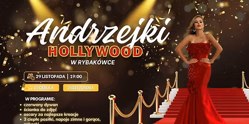 Andrzejki w stylu HOLLYWOOD w Rybakówce! 🌟
