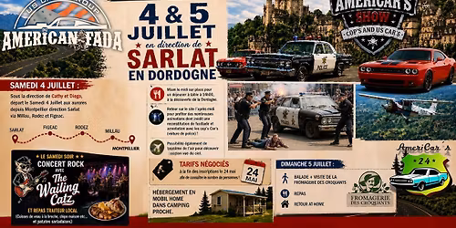 American Fada - Week-End Dordogne - 4 & 5 Juillet \u2013 Americar\u2019s Show2 - Sarlat 