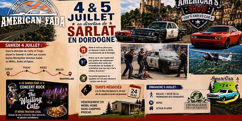 American Fada - Week-End Dordogne - 4 & 5 Juillet \u2013 Americar\u2019s Show2 - Sarlat 
