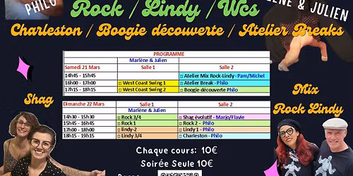 Stages Rock\/Lindy\/Wcs\/Boogie\/Charleston\/Shag\/Mix Rock-Lindy et Soir\u00e9e avec les Stampers