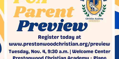 PCA Plano Parent Preview