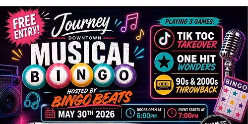 Musical Bingo Beats with Hosts Dj Chriztian & Dj Ed Combong