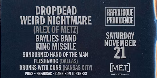 KAFKAESQUE PROVIDENCE - Saturday, 11.21 @ The Met!