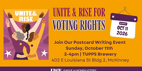 Get Out the Vote Postcard Writing Campaign