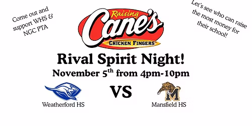 Raising Cane's Rival Spirit Night