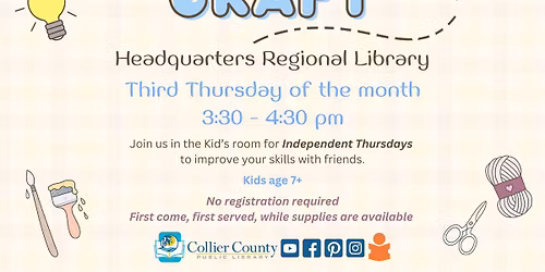 Crafting for Kids at Headquarters Regional Library