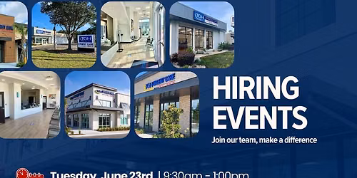 Summer Healthcare Hiring Event - North Region