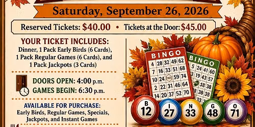 Reese Auxiliary Fall Bingo Banquet 