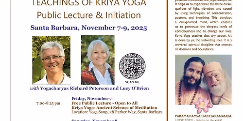 Kriya Yoga Public Talk & Initiation