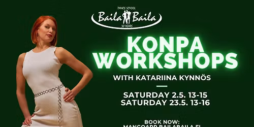 KONPA WORKSHOPS with Katariina - 2.5. & 23.5.!