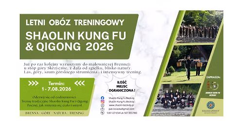 Wakacyjny ob\u00f3z treningowy Shaolin Kung Fu 