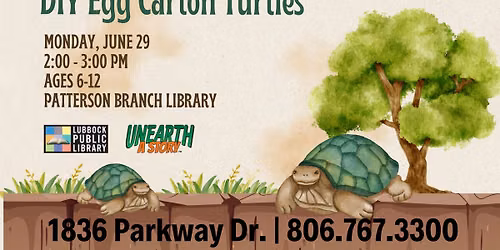 DIY Egg Carton Turtles at Patterson Branch Library