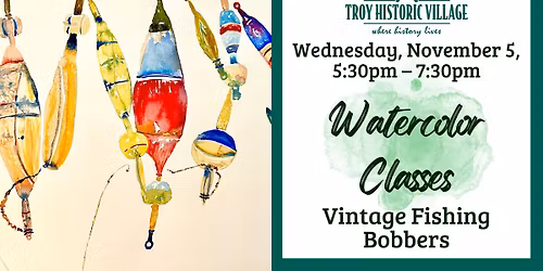 Watercolor Class: Vintage Fishing Bobbers
