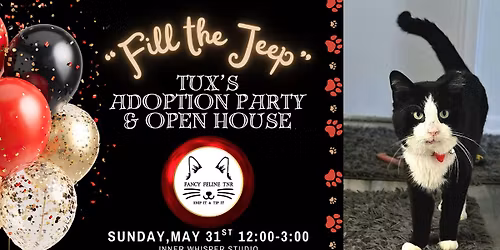 "Fill the Jeep" TUX'S ADOPTION PARTY & OPEN HOUSE