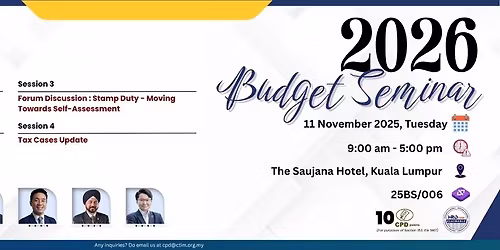 2026 BUDGET SEMINAR (KUALA LUMPUR)