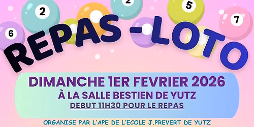 REPAS LOTO DE L'ECOLE PREVERT - YUTZ