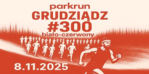 parkrun Grudzi\u0105dz #300 bia\u0142o-czerwony \ud83c\uddf5\ud83c\uddf1
